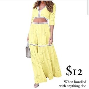 Maxi skirt and crop top set